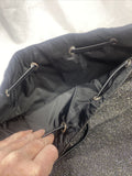 New Victoria’s Secret Drawstring backpack Glitter Silver Black Bag Tote