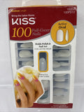 16004 KISS 100 FULL-COVER NAILS OVAL Medium Length NAIL GLUE Manicure