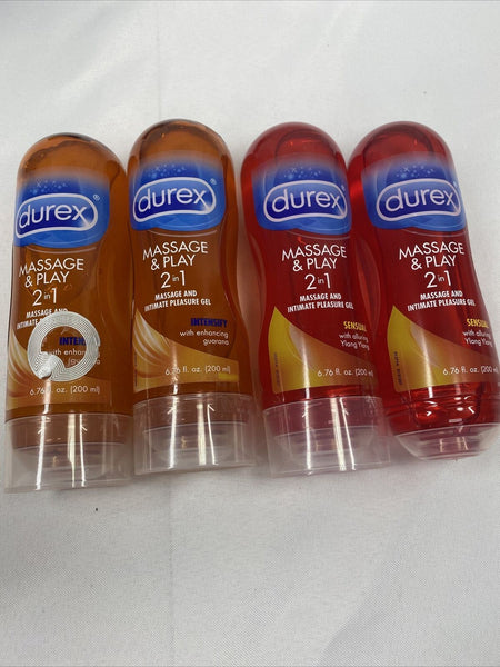 (4) Durex Massage & Play Intensify & Sensual 2-In-1 Gel & Personal Lubricant