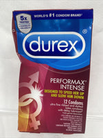 Durex Performax Intense Ultra-Fine, Ribbed and Dotted Condoms 12 Count 1/24