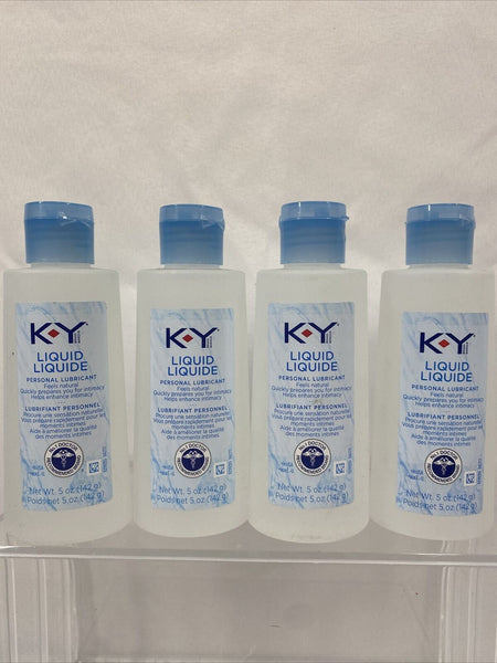 4) KY Liquid Personal Lubricant SEALED K-Y Water Based 5 Oz Face Plant 4) KY Liquid Personal Lubricant SEALED K-Y Water Based 5 Oz Face Plant