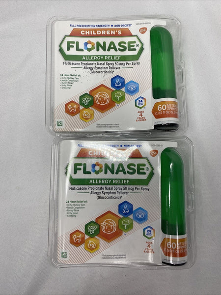(2) Flonase Children's Allergy Relief Nasal Spray 60 spray each 120 total  12/21