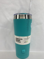 Ello Beacon Vacuum Insulated Tumbler Straw 24oz Stainless Steel Teal Cold Cup