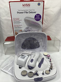 Kiss Rechargeable Nail File Power Deluxe 15 Pieces Shape grind con￼e acrylics
