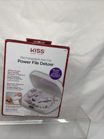 Kiss Rechargeable Nail File Power Deluxe 15 Pieces Shape grind con￼e acrylics