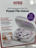 Kiss Rechargeable Nail File Power Deluxe 15 Pieces Shape grind con￼e acrylics