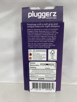 Pluggerz Uni-Fit Softgrip Sleep Earplugs with Storage Case Purple