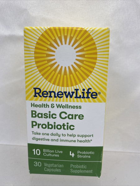 Renew Life Health Probiotic 10 Billion Cultures￼CFU 30ct Vegan 6/21 COMBINE SHIP