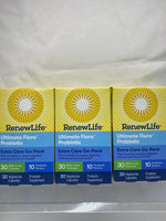 (3) Renew Life Ultimate Flora EXTRA CARE GO PACK 30 Billion Probiotic 90ttl 8/21