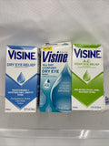 (3) Visine AC ITCHY Eye Comfort ￼Relief Lubricating Eyedrops .5oz 9/21-1/23