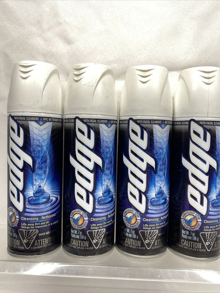 (4) Edge Men's Cleansing Shave Gel Hydro 7 Ounce
