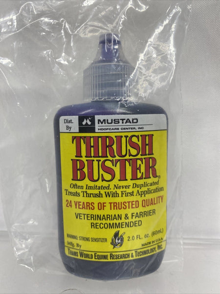 THRUSH BUSTER Thrush Treatment 2 oz Equine Horse Hoof Show Mustad