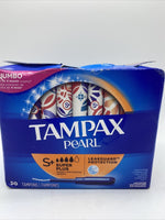 Tampax Pearl Tampons Super Absorbency Unscented Tampons 50 Ct Jumbo S+