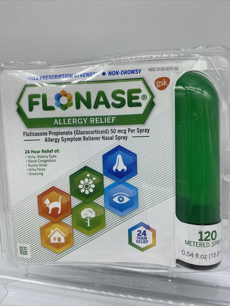 Flonase Allergy Relief Nasal 120 Metered Spray Non-Drowsy 7/21 COMBINE SHIPPING