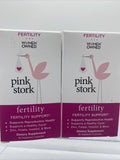 (2) Pink Stork FERTILITY Natural Reproductive Support 60 Vegetarian Capsule 6/21