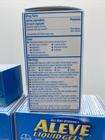 (4) Aleve Liquid Gels Pain Reliever/Fever Reducer 220 mg 3x 40 ea 1x20 7/21 140t
