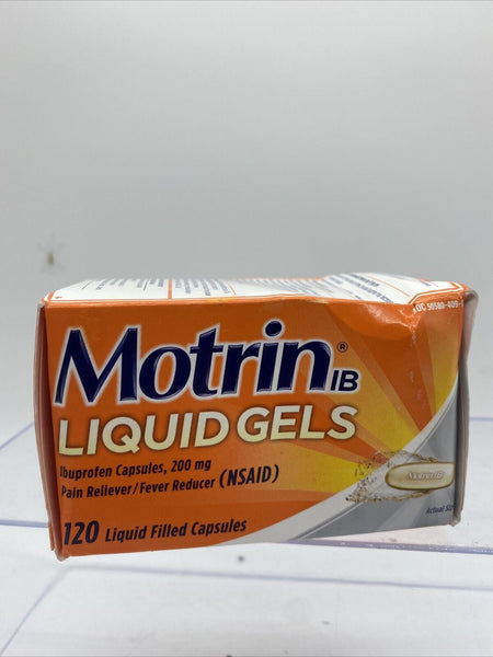 Motrin IB Pain Reliever & Fever Reducer Liquid Gel Capsules 120 Count 12/21