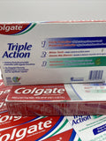 (12) Colgate Triple Action￼ Original Mint Toothpaste 6oz Per Tube 4xValue Pack