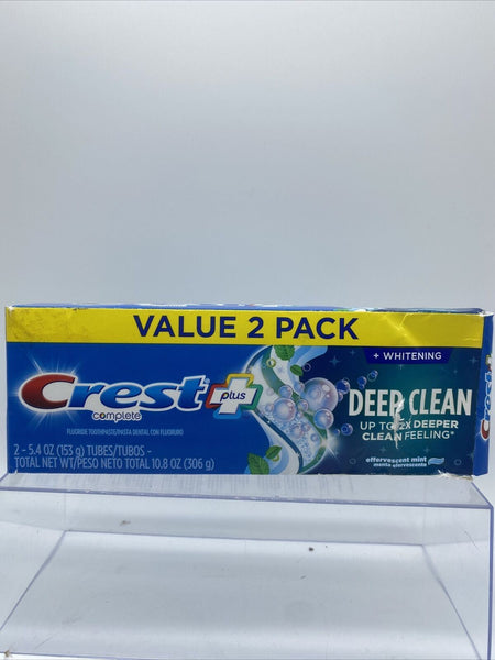 Crest complete plus + deep clean effervescent mint Toothpaste ￼5.4oz 10/23