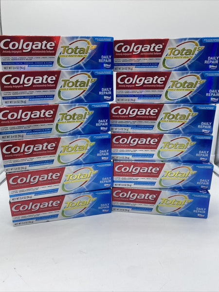 Sf Toothpaste (12) Colgate Total SF Toothpaste Daily Repair Gum Teeth whiten Tarter ...