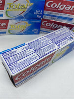 (12) Colgate Total SF Toothpaste Daily Repair Gum Teeth whiten Tarter 3.4oz 8/22