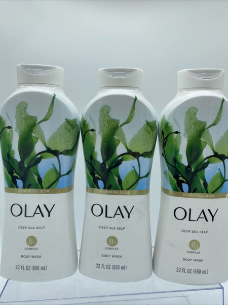 (3) Olay Deep Sea Kelp Cleansing Infusion Hydrating Glow Body Wash22 fl oz