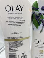 (3) Olay Crushed Ginger Birch Lavender Complex Hydrating Glow Body Wash B3 22oz