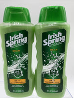 (2) Irish Spring Gear Hydration Men’s Body Wash  Shower Gel 18 OZ