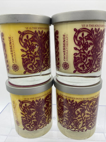 (4) Rare Essence Essential Oil Spa Candle"Passion" Patchouli Tangerine 6oz