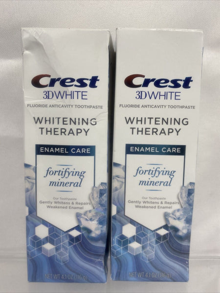 (2) Crest 3D White Whitening Therapy Fortifying Mineral Enamel Care 4.1 oz 4/22