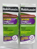 (2) Robitussin Adult Maximum Strength Severe Cough + Sore Throat Relief 8oz 5/23
