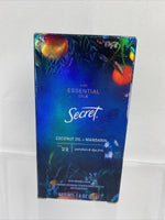 (2) Secret Antiperspirant Deodorant Pure Essential Oils Coconut Mandarin 11/21