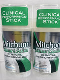 (2) Mitchum Men Clinical smart solid￼Antiperspirant / Deodorant UNSCENTED 2.5oz