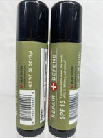 (2) Duke Cannon Balm Tactical Lip Protectant 15 SPF 0.56oz Repair BUY MORE SAVE!
