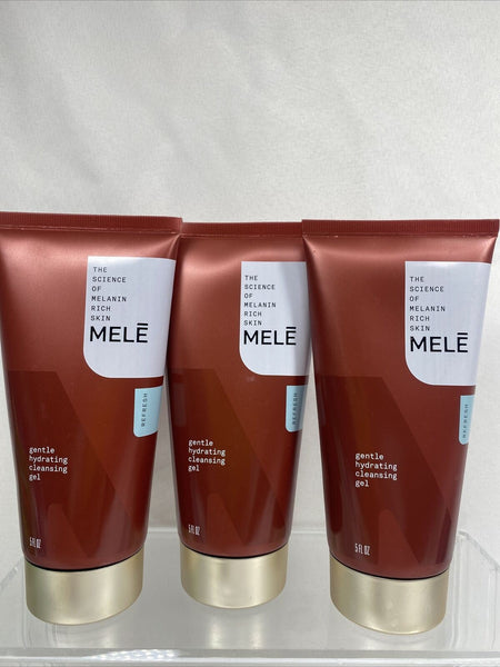 (3) MELE Melanin Rich GENTLE Face Hydrating Cleansing Gel  5oz 2ndSET SHIPS FREE