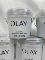 (5) Olay Charcoal Detoxifying Body Mask￼ Cleansing Moisturize Refresh .35oz Eac￼