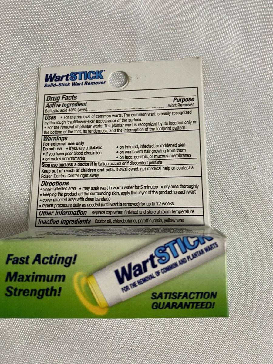 Wart Stick Maximum Strength Fast Acting Solid Stick Wart Remover Salic ...