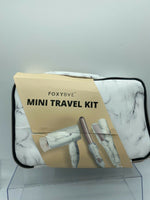 NEW FOXYBAE Blow Dryer Curling Iron Flat Iron  3pc Travel Set ROSE GOLD Pink