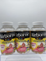 (6) Airborne KIDS Immune Gummies  Fruit Vitamin C 63 each +21  252 Ttl 12/21