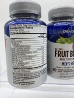 (3) One A Day Men's 50+ Multivitamin Fruit Bites 60 Gummy BUY 1 & 2nd SHIPS FREE