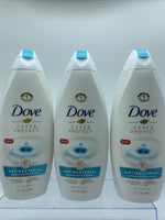 (3) Dove Body Wash Antibacterial Care & Protect Bath soap Moisturizer 22oz