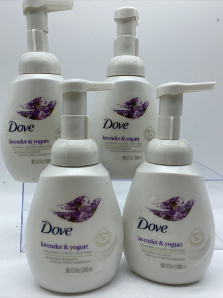 (4) Dove Foaming Hand Wash Body Lavender & Yogurt Effectively Nourishing 10.1oz