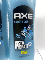 (2) AXE Smooth Insta Hydrate Body Wash Birch Water & Sea Minerals Men 16oz
