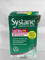 Systane Ultra PF Lubricant Eye Drops - 25 Vials .10/22