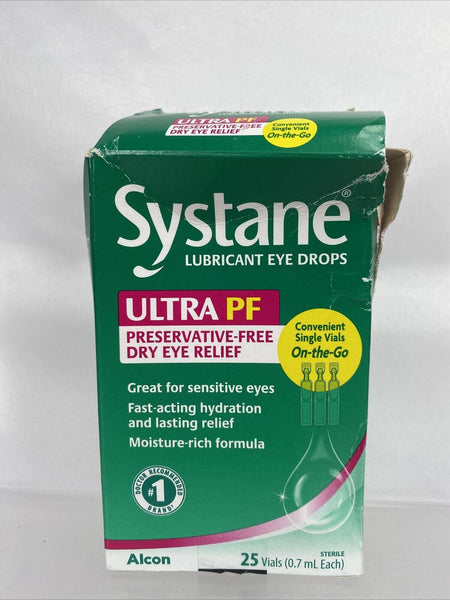 Systane Ultra PF Lubricant Eye Drops - 25 Vials .10/22