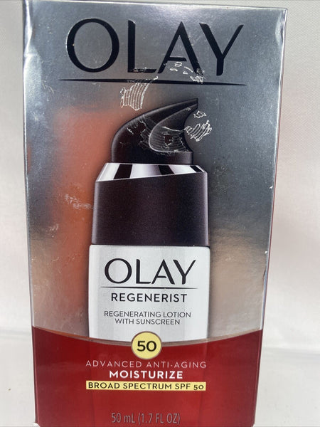 Olay Regenerating Lotion With Sunscreen SPF 50  Moisturize Advanced￼ 1.7 Oz 5/23
