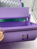 Caboodles On-The-Go Girl Sea foam Lid & Lavender Base Vintage Case Makeup Carry
