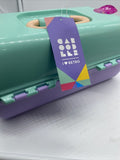Caboodles On-The-Go Girl Sea foam Lid & Lavender Base Vintage Case Makeup Carry