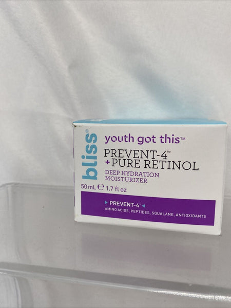 Bliss Youth Got This Prevent-4 + Pure Retinol Deep Hydration Moisturizer 1.7oz