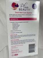 Plum Beauty Complete Nail Care System Battery Operated w/ 5 Attachments Manic